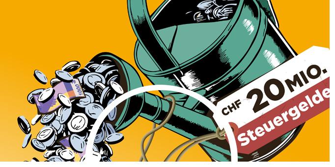 Birsigpark Nein - print kampagnen digital illustration 