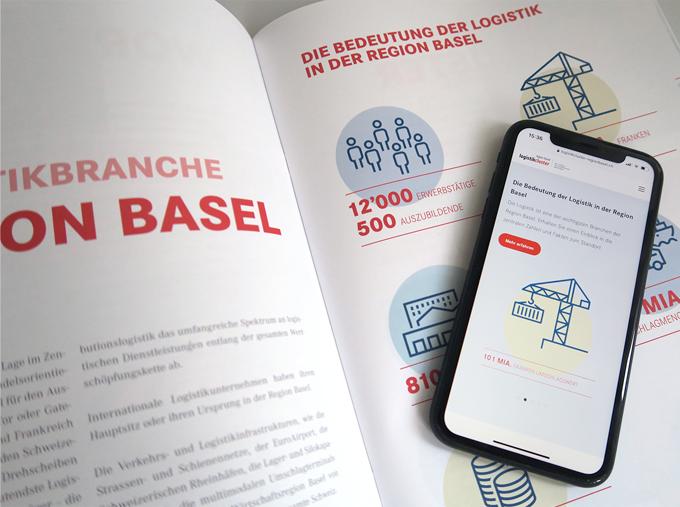 Neues Logo und Markenmuster für den Logistikcluster der Region Basel