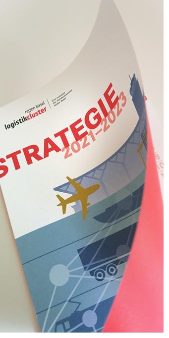 Neues Logo und Markenmuster für den Logistikcluster der Region Basel - print illustration branding 