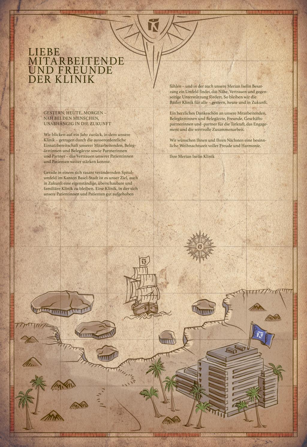 Neujahrskarte 2026 der Merian Iselin Klinik